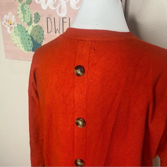 Orange Creek Red Sweater with Button Back Details - Picture 2 of 11